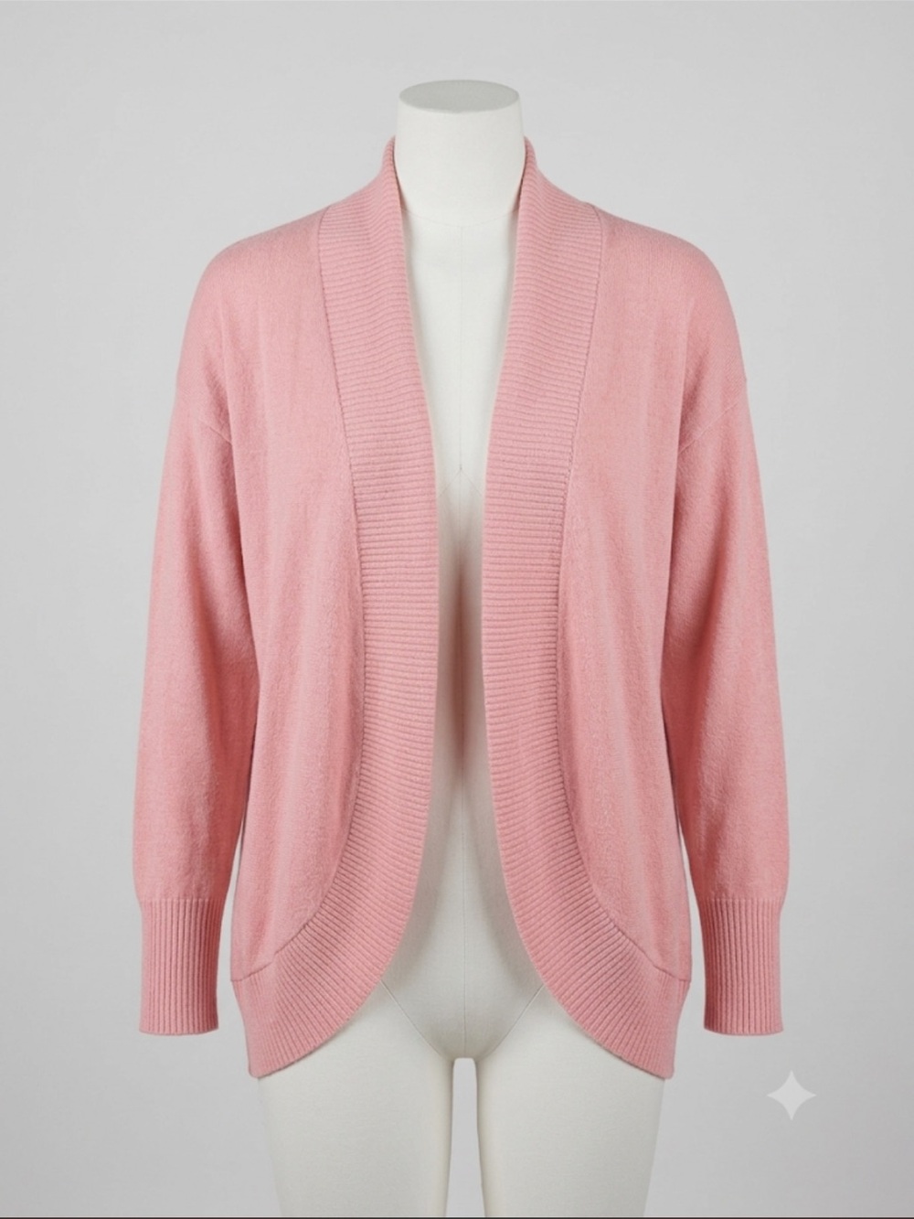 Light Pink Open-Front Women'Cardigan Sweater